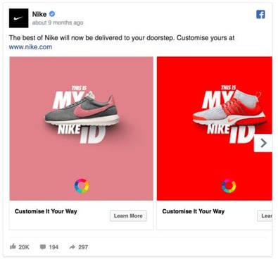 Nike social media brand awareness